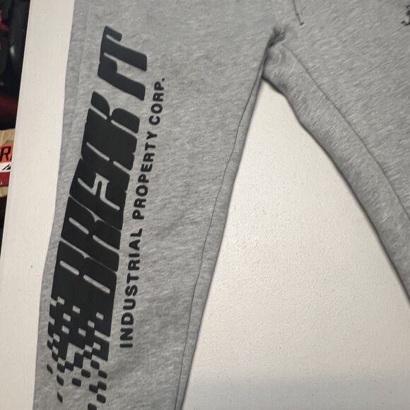 Pull & Bear Grey Sweats STWD Size XL Sweat Pants racing construction y2k vintage - Picture 3 of 5